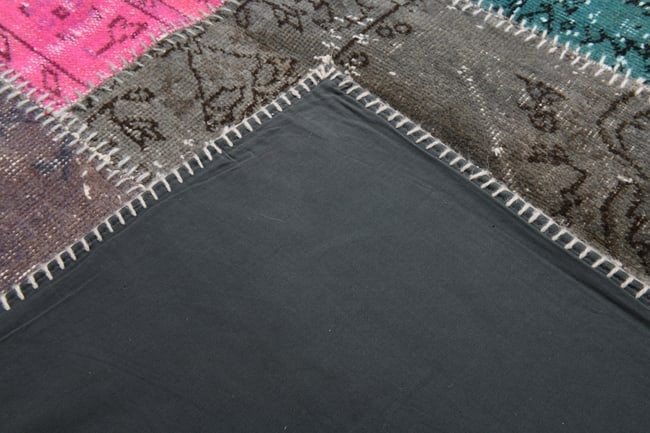 7'0'' x 10'0'' Handmade Vintage Wool Patchwork Rug - 406 - 13