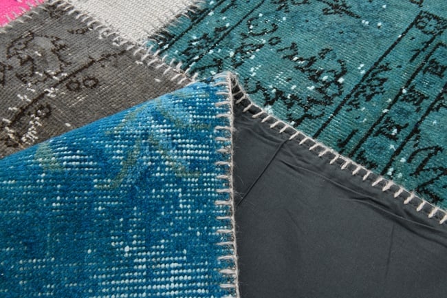 7'0'' x 10'0'' Handmade Vintage Wool Patchwork Rug - 406 - 14