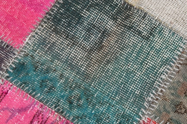 7'0'' x 10'0'' Handmade Vintage Wool Patchwork Rug - 406 - 7