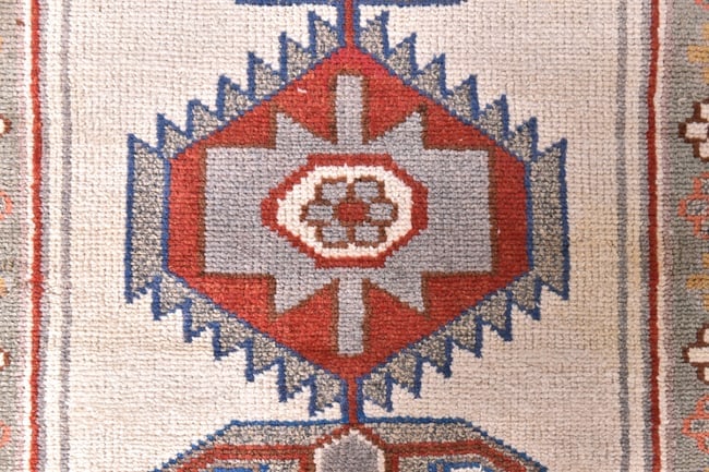 3'2'' x 11'5'' Handmade Vintage Wool Rug - 21698 - 5