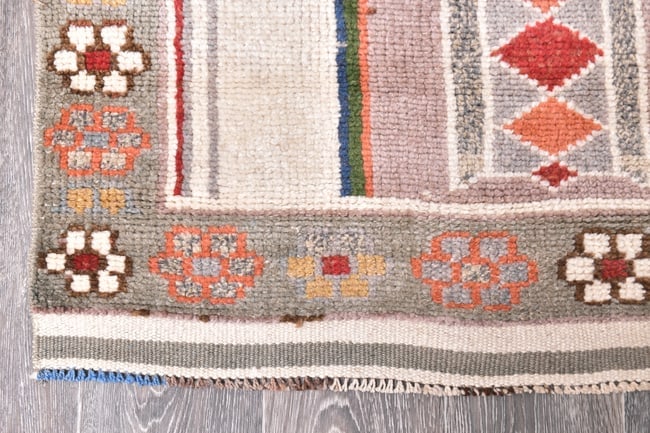 3'2'' x 11'5'' Handmade Vintage Wool Rug - 21698 - 7