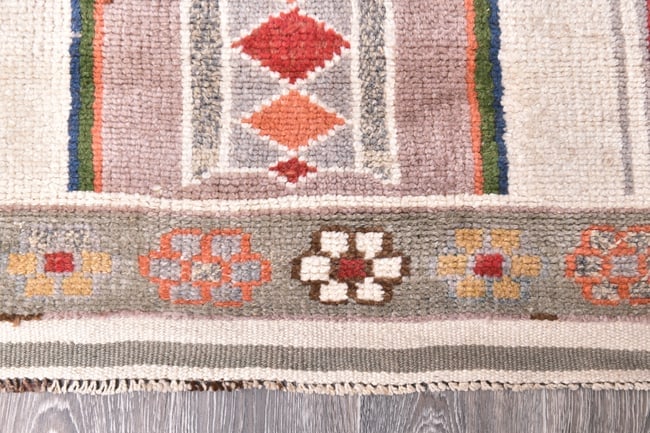 3'2'' x 11'5'' Handmade Vintage Wool Rug - 21698 - 8