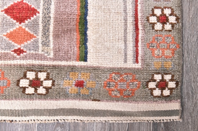 3'2'' x 11'5'' Handmade Vintage Wool Rug - 21698 - 9