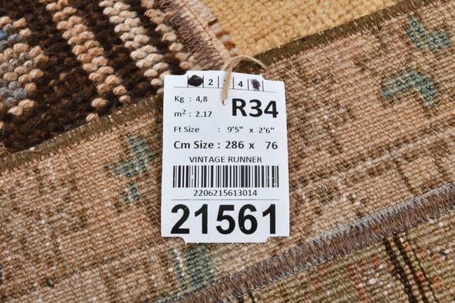 2'5'' x 9'4'' Turkish Vintage Runner Rug - 21561 - 19