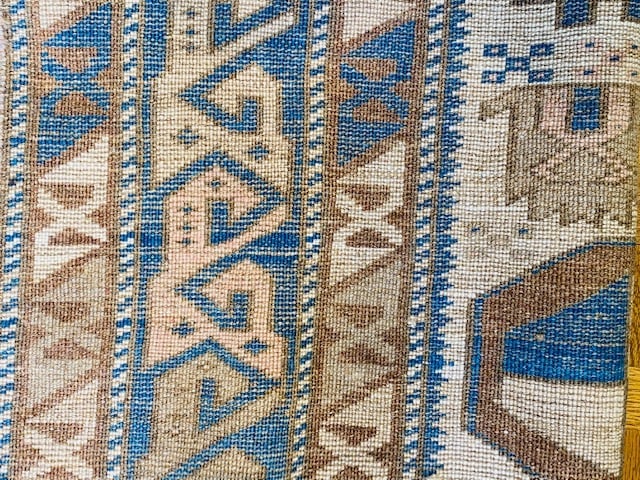 Vintage Turkish Caucasian ivory Field rug-4811-29 - 7