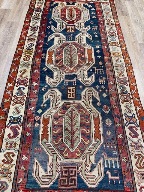 Antique lenkoran Caucasian Runner-3246 - 6