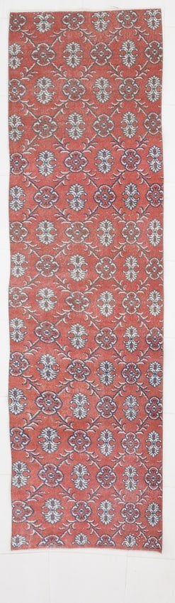 2'5'' x 9'4'' Turkish Vintage Runner Rug - 23566: Title: 2'5'' x 9'4'' Turkish Vintage Runner Rug - 23566 Description:2'5'' x 9'4'' Turkish Vintage Runner Rug - 23566 Origin:Turkiye Date/Period:1960-90 Materials:Wool,Cotton Dimension:2'5''x9'4'' ft,