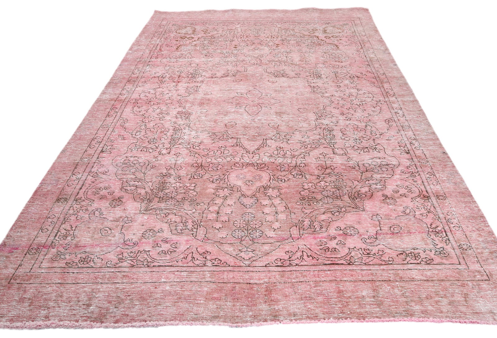 Antique Overdyed Traditional 5'7X'9'2 Distressed Vintage Oriental Rug - 10