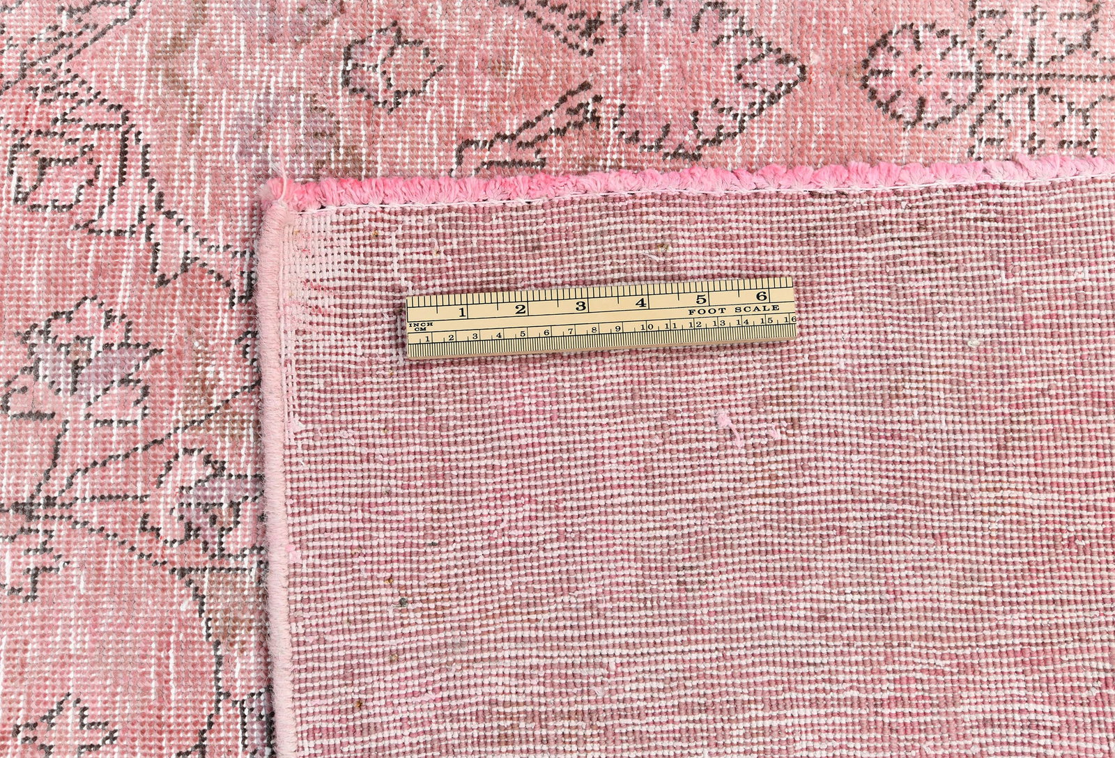 Antique Overdyed Traditional 5'7X'9'2 Distressed Vintage Oriental Rug - 12