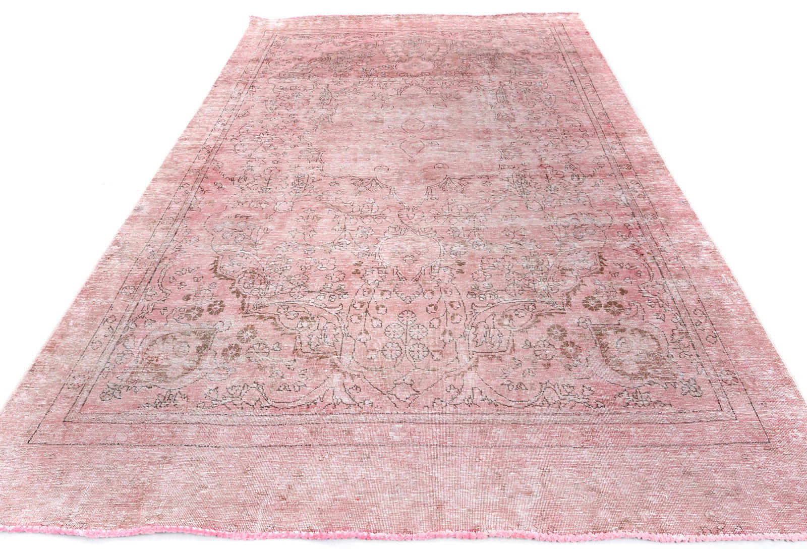 Antique Overdyed Traditional 5'7X'9'2 Distressed Vintage Oriental Rug - 3