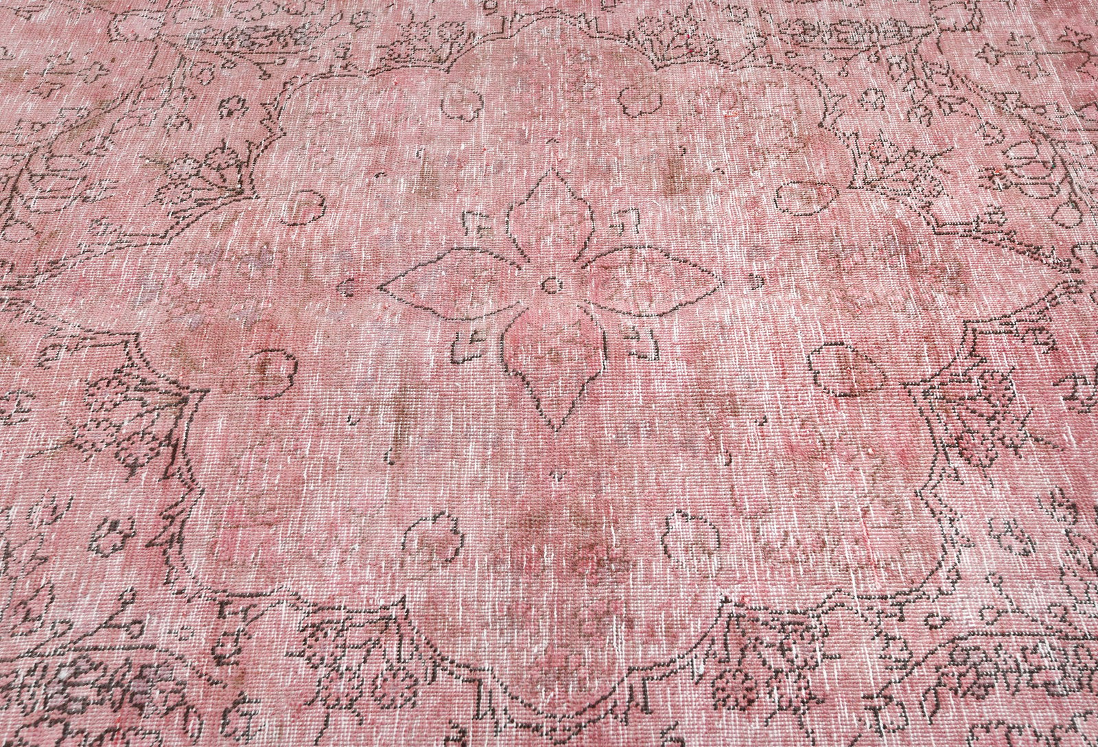 Antique Overdyed Traditional 5'7X'9'2 Distressed Vintage Oriental Rug - 6