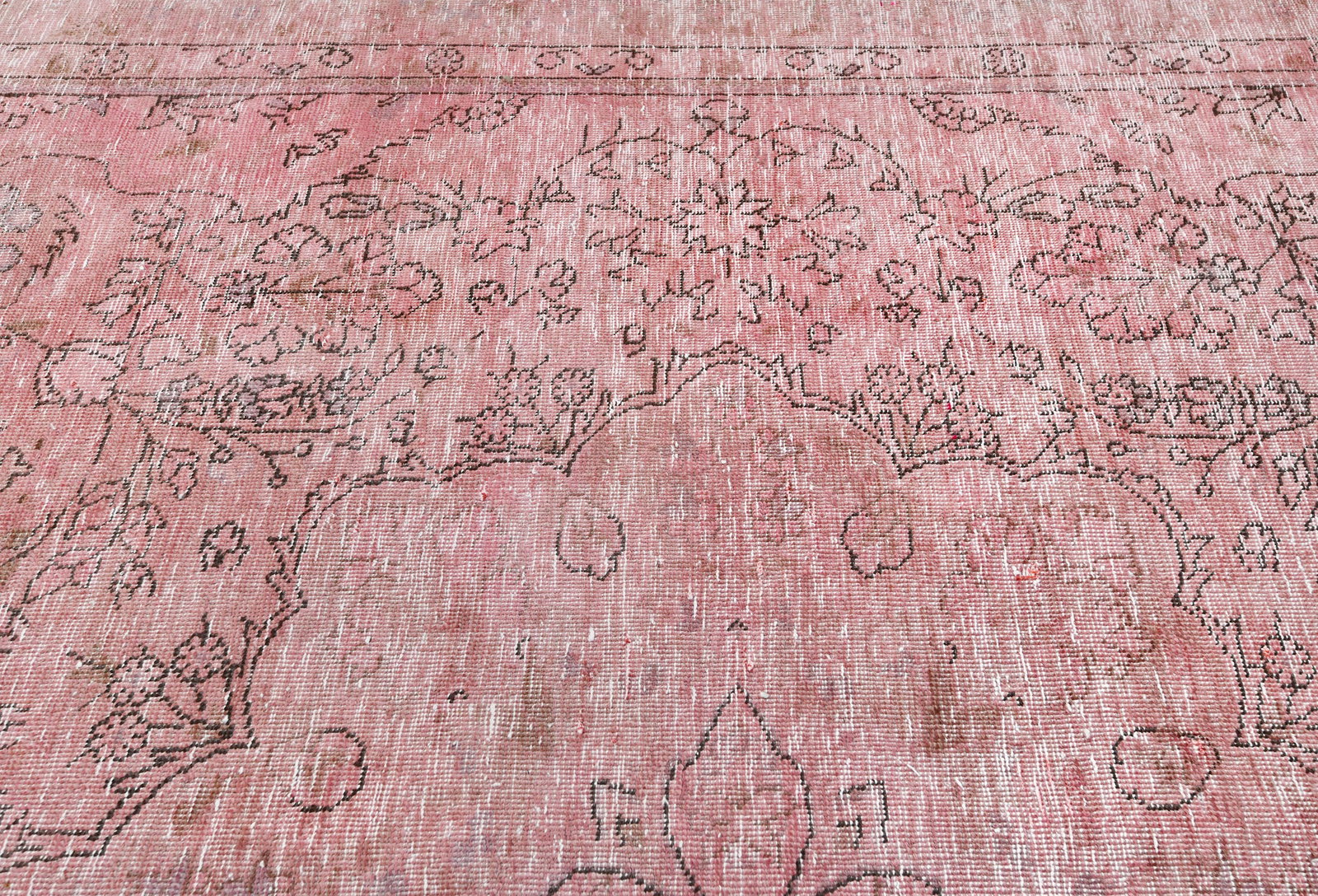 Antique Overdyed Traditional 5'7X'9'2 Distressed Vintage Oriental Rug - 8