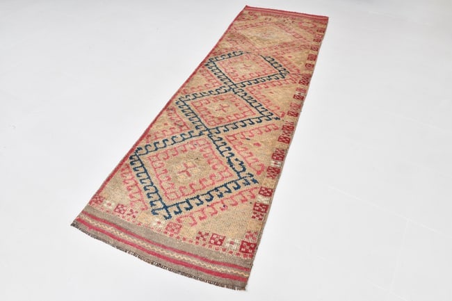 3'0'' x 9'4'' Handmade Vintage Wool Rug - 20622 - 19