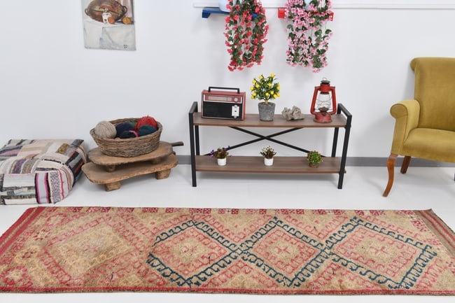 3'0'' x 9'4'' Handmade Vintage Wool Rug - 20622 - 3