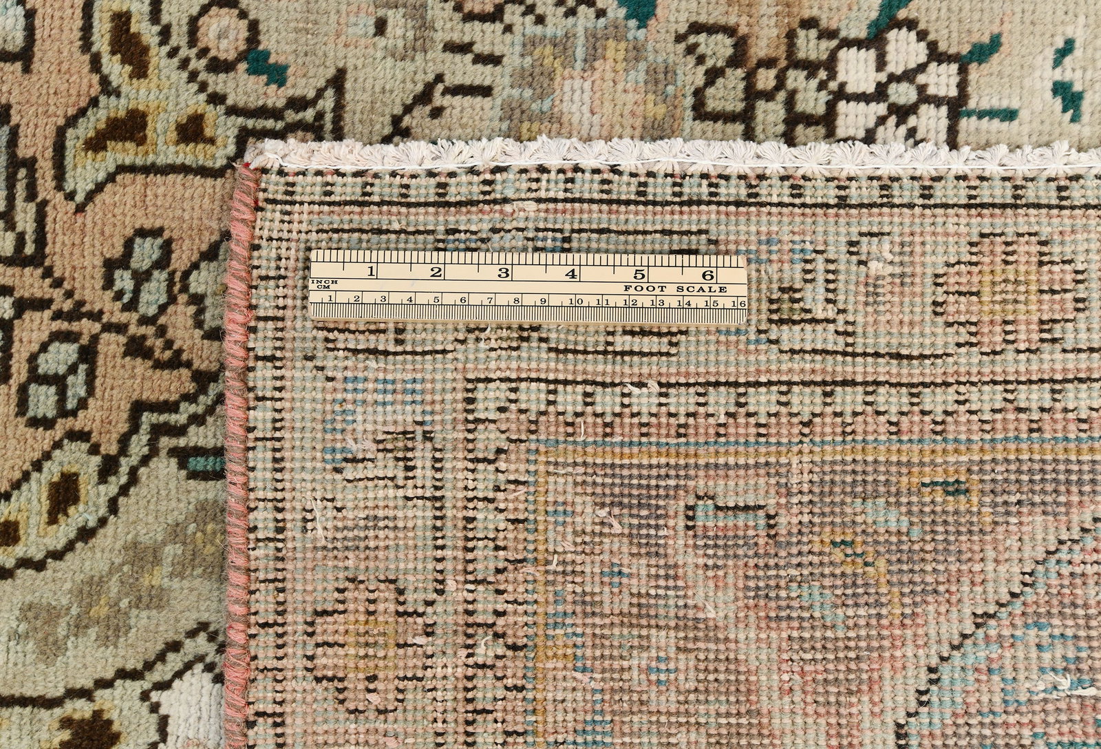Semi Antique Muted Floral 10X13 Distressed Vintage Oriental Rug - 12