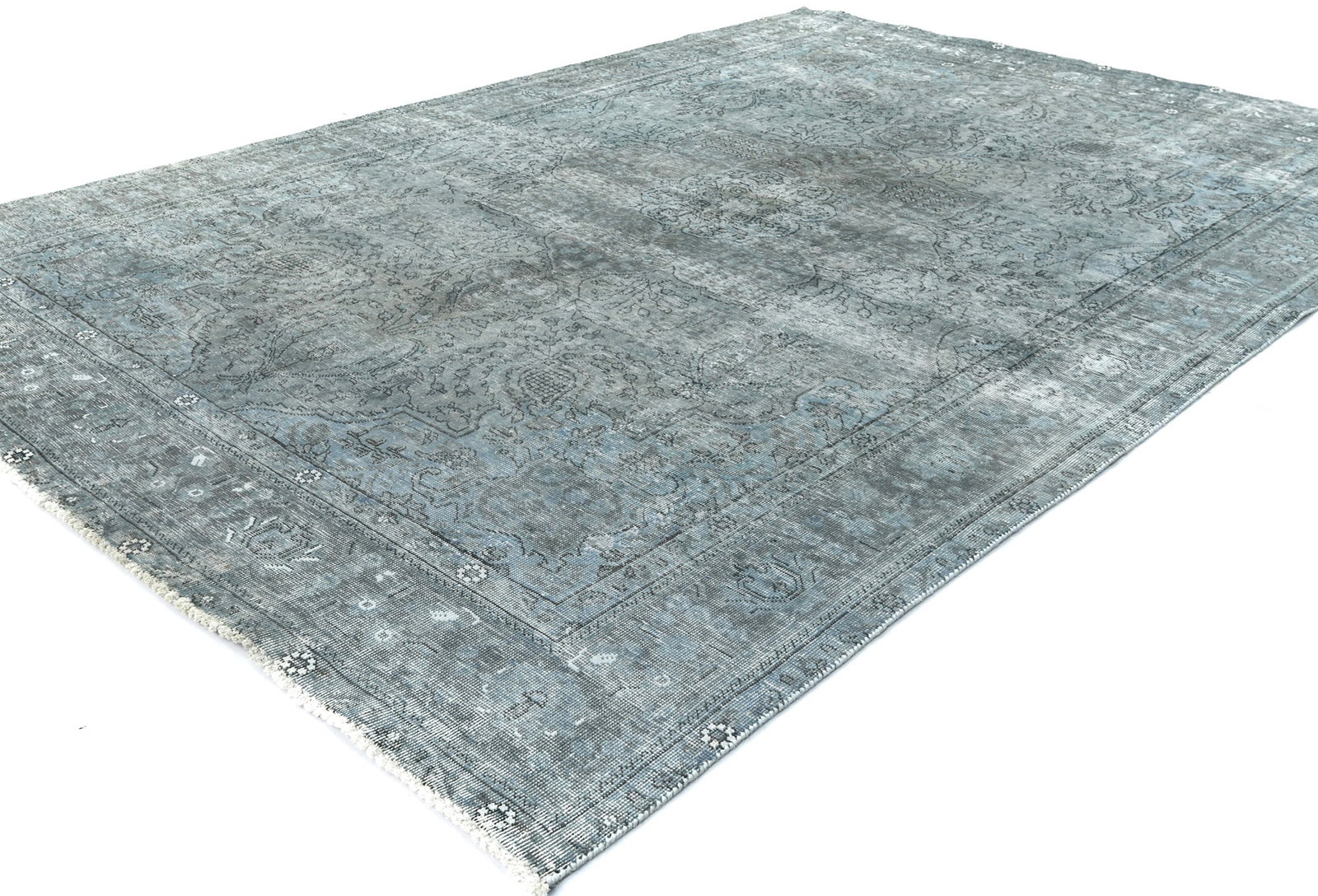 Antique Overdyed Traditional 6'6X'9'4 Distressed Vintage Oriental Rug - 4
