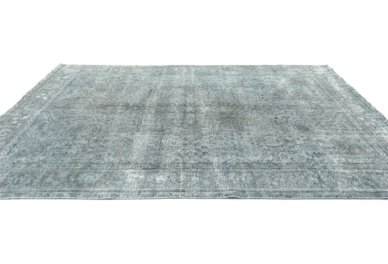 Antique Overdyed Traditional 6'6X'9'4 Distressed Vintage Oriental Rug - 5