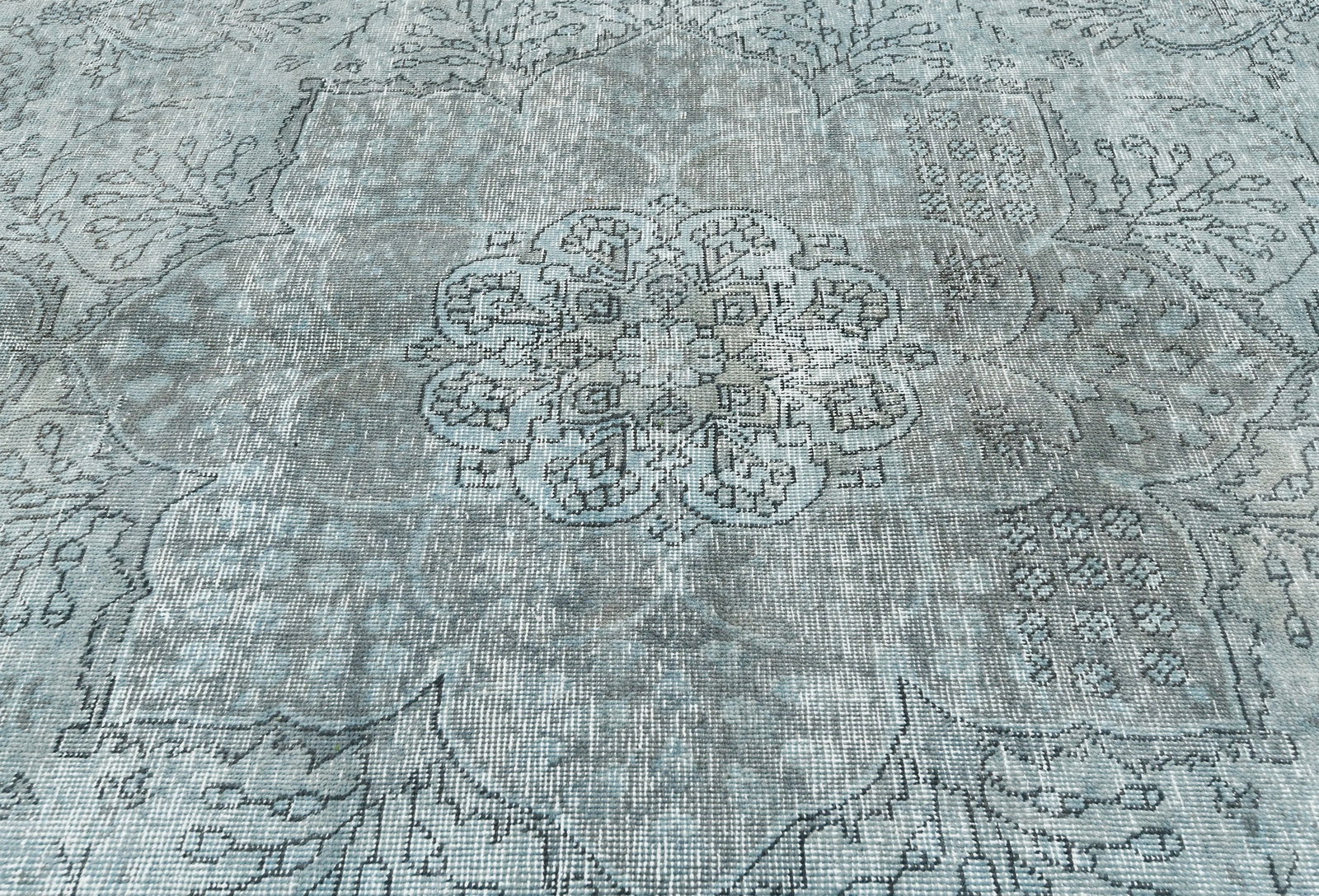 Antique Overdyed Traditional 6'6X'9'4 Distressed Vintage Oriental Rug - 6