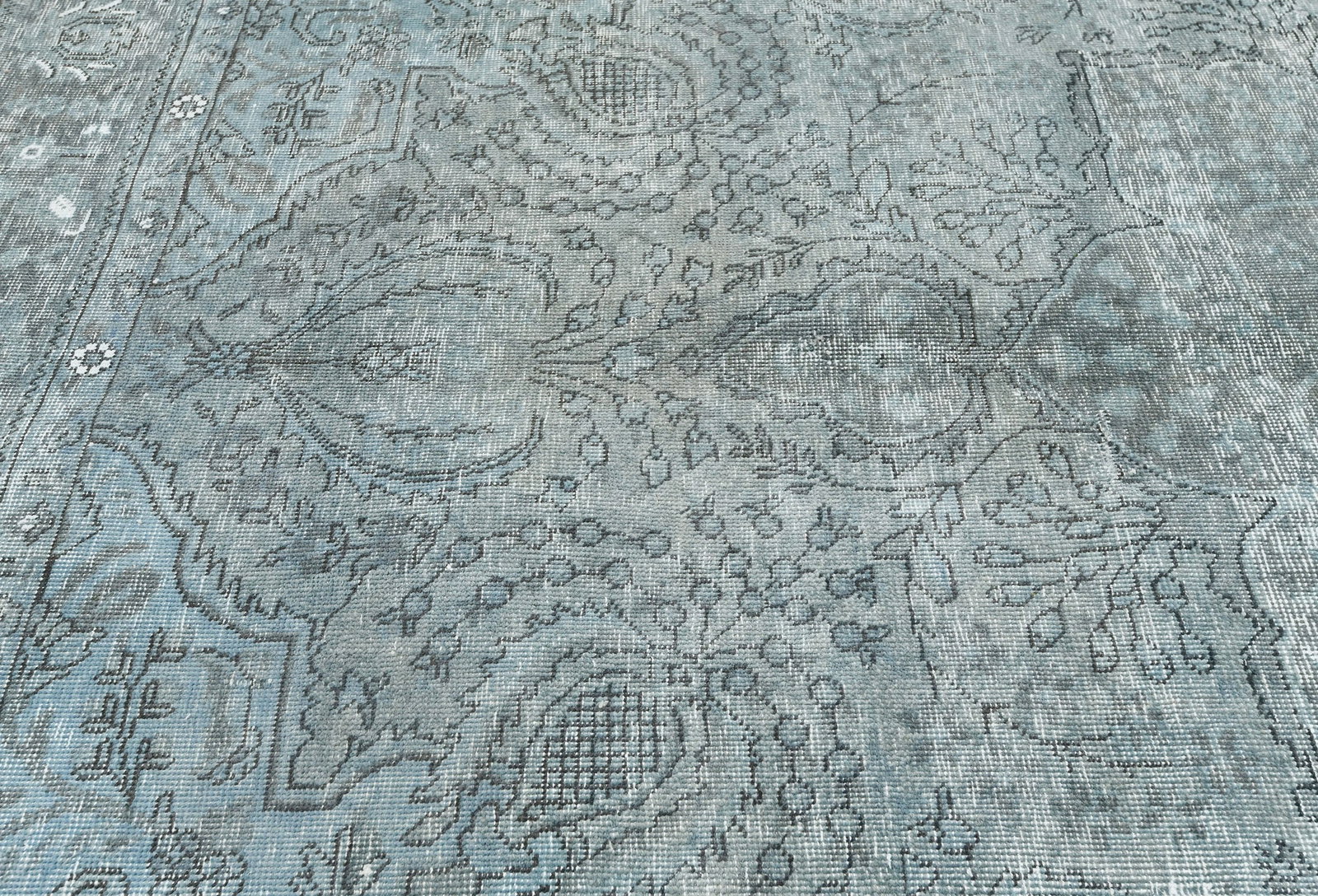 Antique Overdyed Traditional 6'6X'9'4 Distressed Vintage Oriental Rug - 7