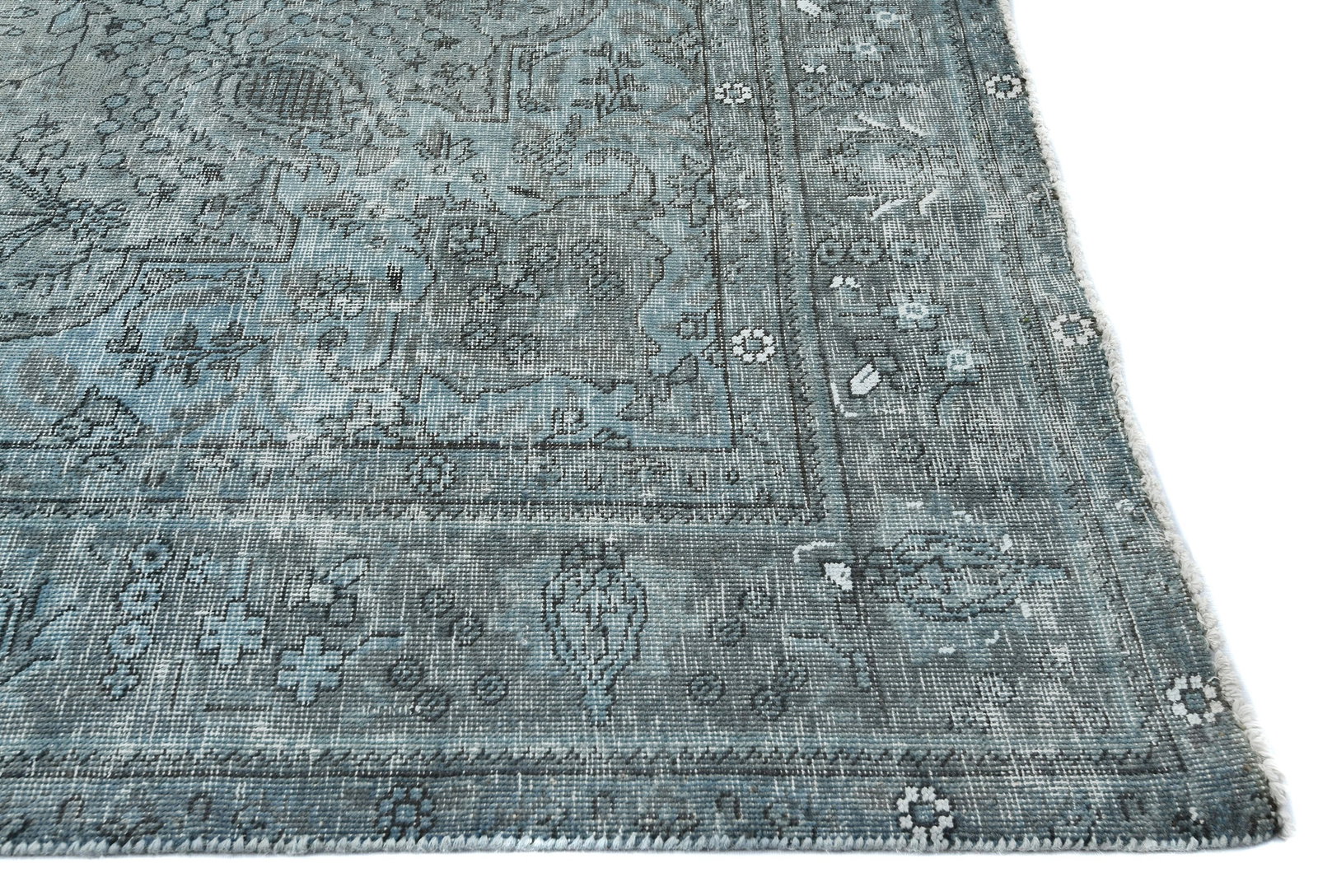 Antique Overdyed Traditional 6'6X'9'4 Distressed Vintage Oriental Rug - 9