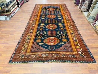 Antique Gallery Khoton all over rug-1912: Title:Antique Gallery Khoton all over rug-1912 Description:Gorgoues antique Khoton rug from East Turkistan, size 6 ft. 2 inches by13 ft, circa 1910, excellent condition with all original ends and