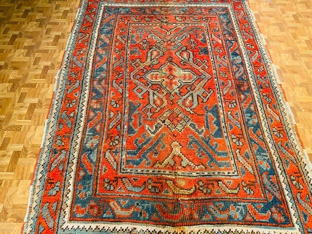 Antique Turkish Ushak Rug-2326 - 5