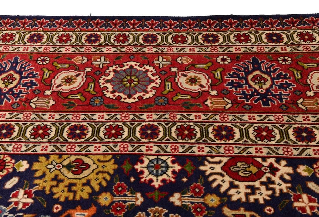 Vintage Purple-navy Traditional 10X13 Tabriz Persian Rug - 13