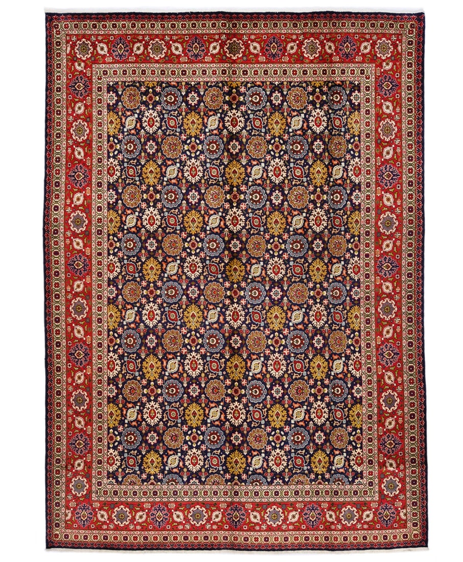 Vintage Purple-navy Traditional 10X13 Tabriz Persian Rug: Title: Vintage Purple-navy Traditional 10X13 Tabriz Persian Rug Description:Handmade vintage 10X13 purple-navy Persian rug made with vegetable dyes (fine wool pile and cotton foundation), superior