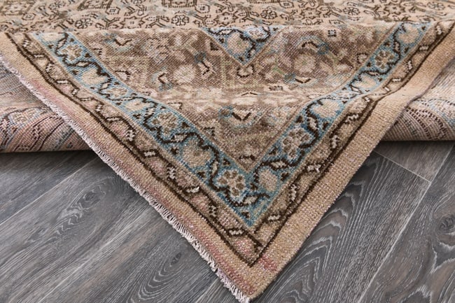 9'8'' x 12'9'' Unique Handmade Vintage Rug - 242588 - 12