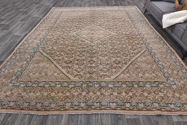 9'8'' x 12'9'' Unique Handmade Vintage Rug - 242588 - 3