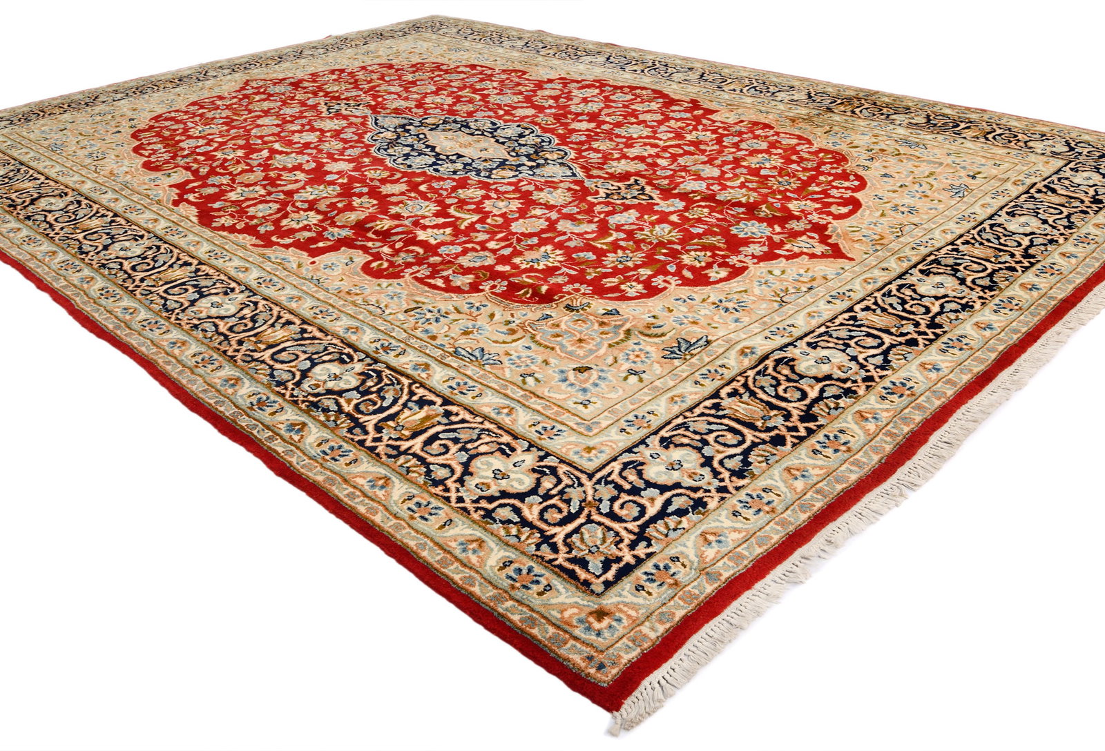 Vintage Traditional Floral 9X12 Kerman Persian Rug - 5