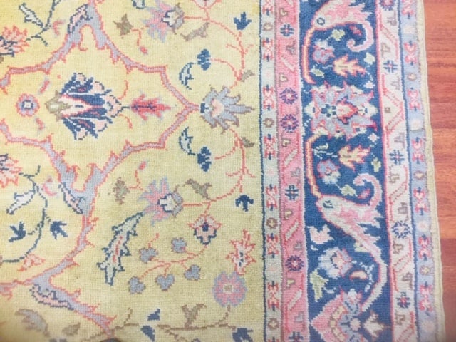 Antique all over Turkish Ushak rug-376, - 5