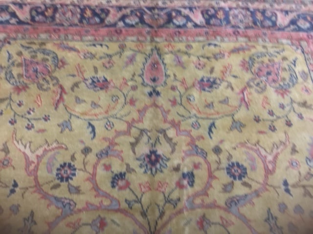Antique all over Turkish Ushak rug-376, - 6