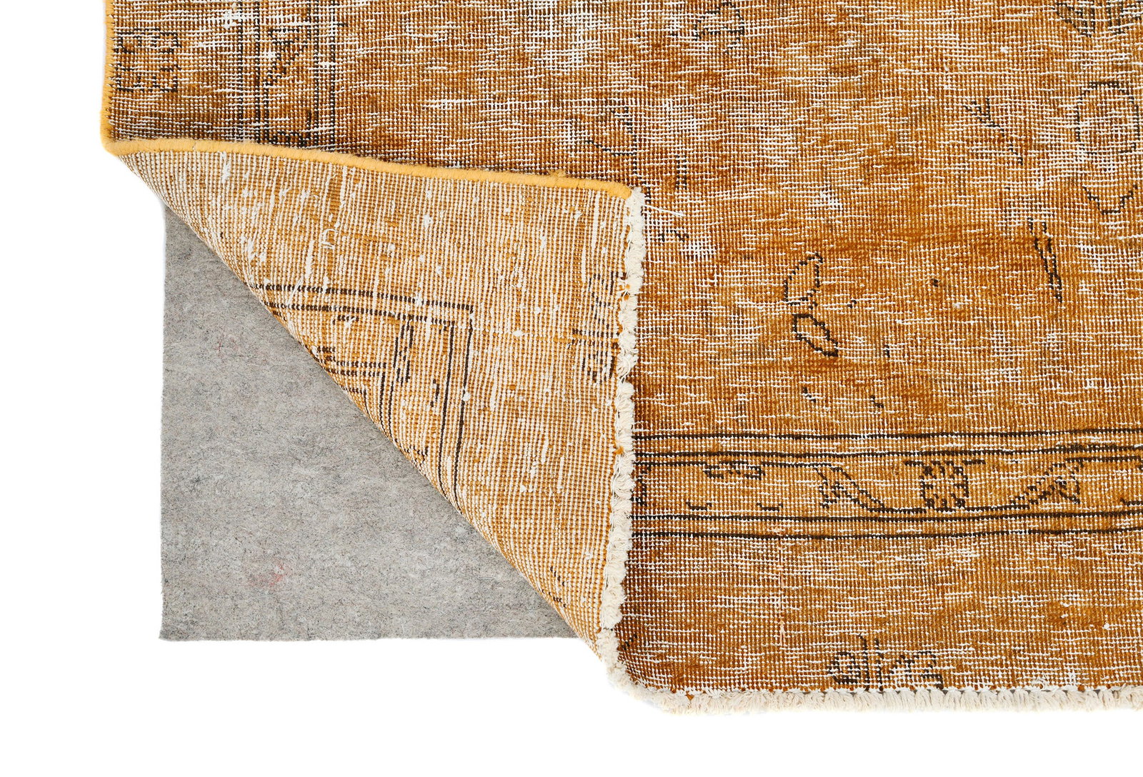 Antique Overdyed Traditional 5'4X'8'5 Distressed Vintage Oriental Rug - 13