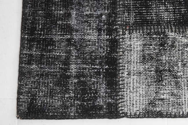 5'11'' x 7'10'' Handmade Vintage Wool Patchwork Rug - 98 - 12