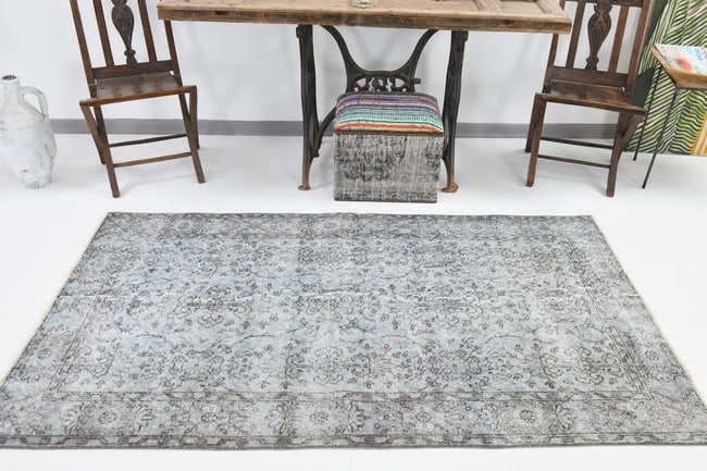 3'9'' x 6'10'' Vintage Wool Runner Rug - 20071 - 3