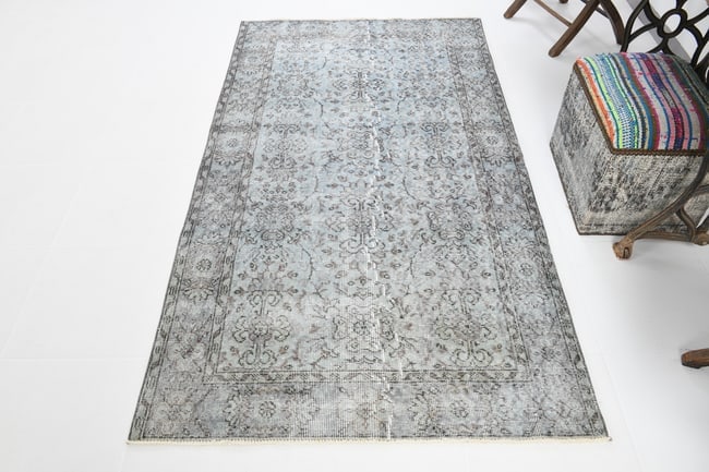 3'9'' x 6'10'' Vintage Wool Runner Rug - 20071 - 4