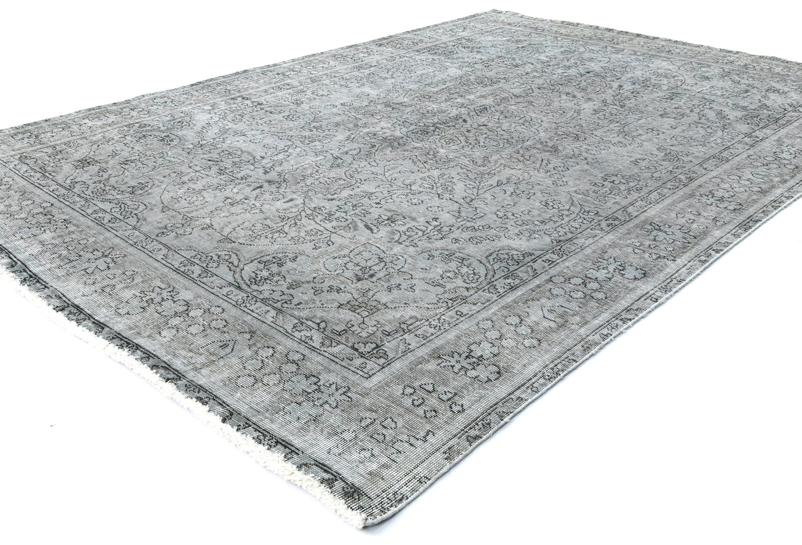 Antique Overdyed Traditional 6'7X'9 Distressed Vintage Oriental Rug - 4