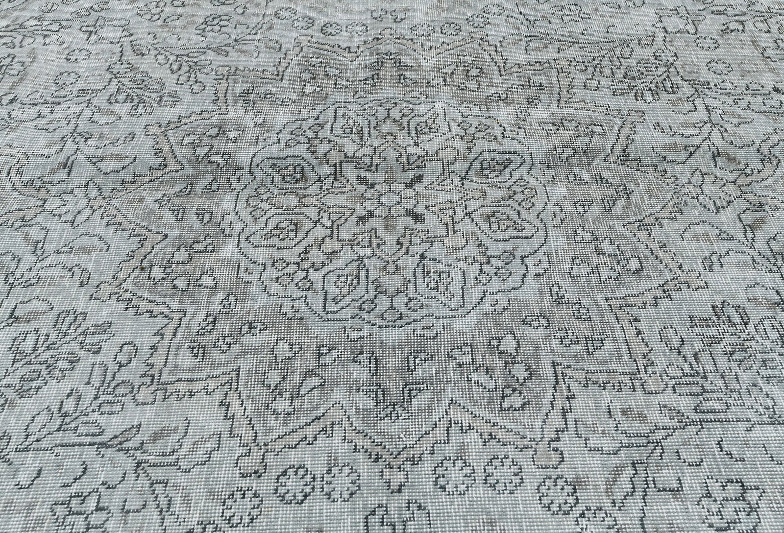 Antique Overdyed Traditional 6'7X'9 Distressed Vintage Oriental Rug - 6