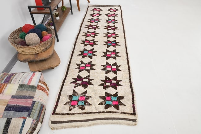 2'11'' x 10'5'' Vintage Wool Runner Rug - 20678 - 5