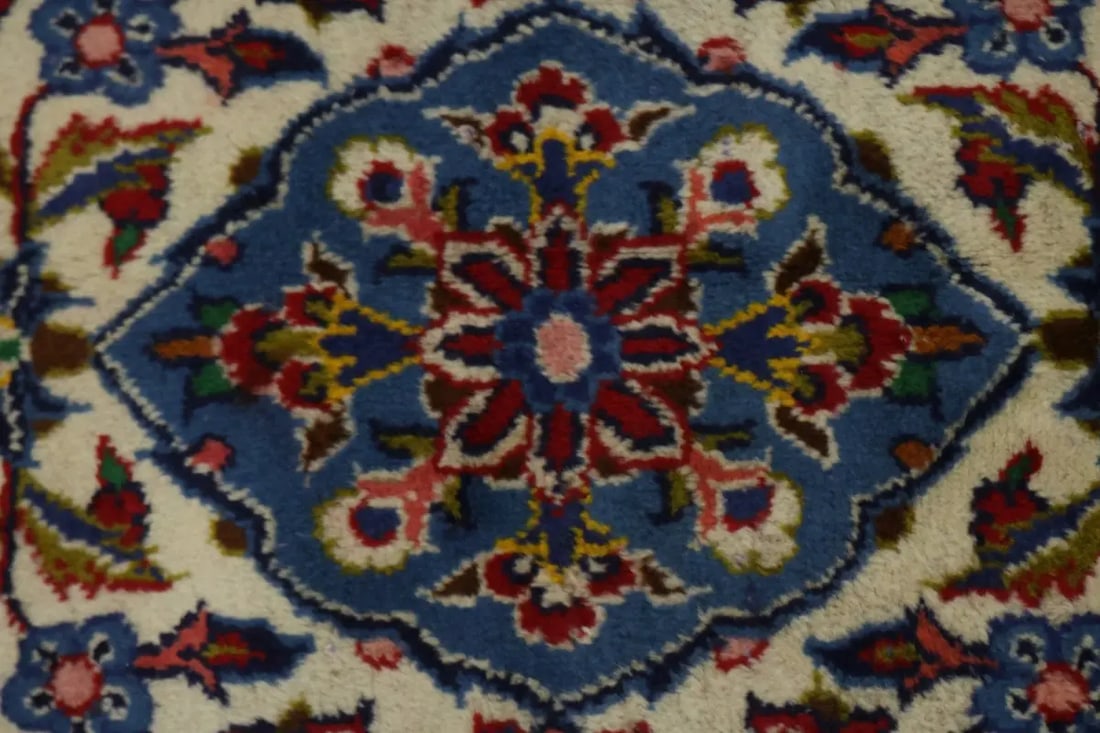 Vintage Red Traditional 10X13 Kashan Persian Rug - 7