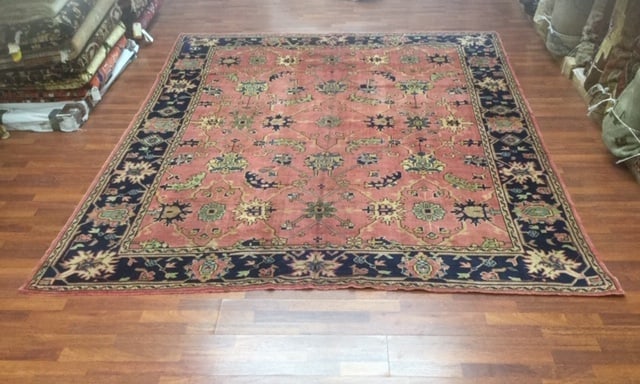 Antique Room Size Turkish Ushak Rug-3379: Title:Antique Room Size Turkish Ushak Rug-3379 Description:All over design Turkish Ushak rug from western Turkey, size 8 ft.5 inches x 10 ft.1 inches, circa 1900, excellent condition with a good pile 