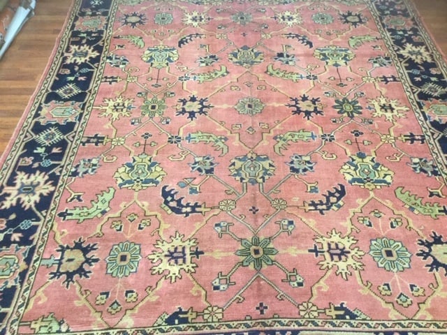 Antique Room Size Turkish Ushak Rug-3379 - 8