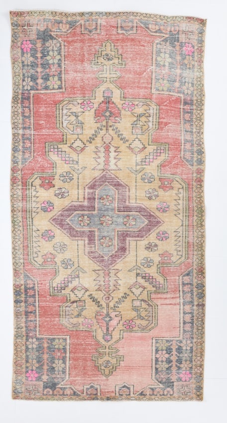 4'2'' x 8'1'' Turkish Vintage Runner Rug - 18111 (1 of 17)
