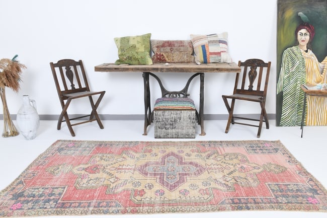 4'2'' x 8'1'' Turkish Vintage Runner Rug - 18111 - 3