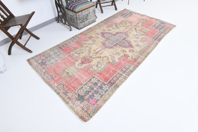 4'2'' x 8'1'' Turkish Vintage Runner Rug - 18111 - 4