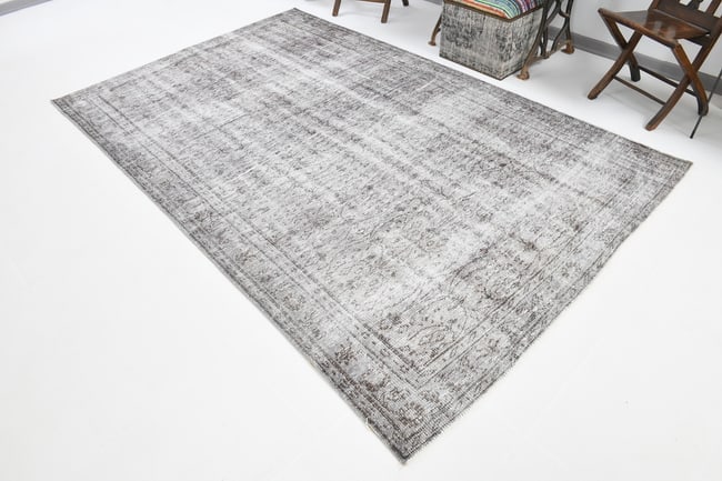 5'11'' x 9'4'' Handmade Vintage Wool Rug - 4007 - 5