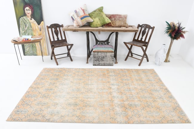 4'7'' x 7'9'' Turkish Vintage Runner Rug - 2296 - 2
