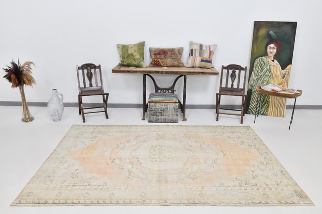 5'8'' x 8'8'' Turkish Vintage Runner Rug - 21717 - 2