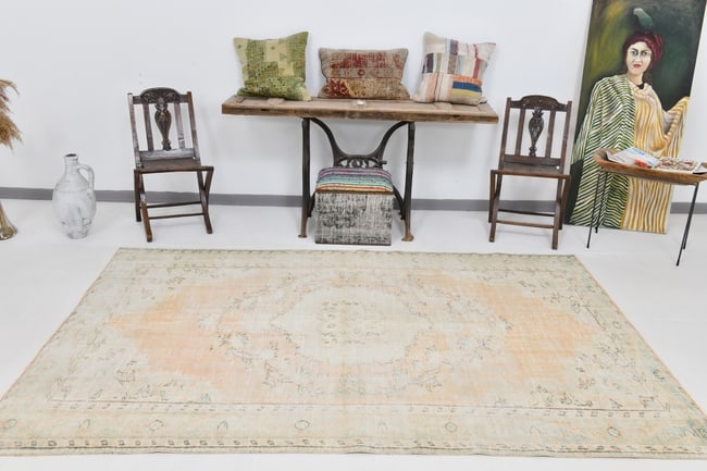 5'8'' x 8'8'' Turkish Vintage Runner Rug - 21717 - 3